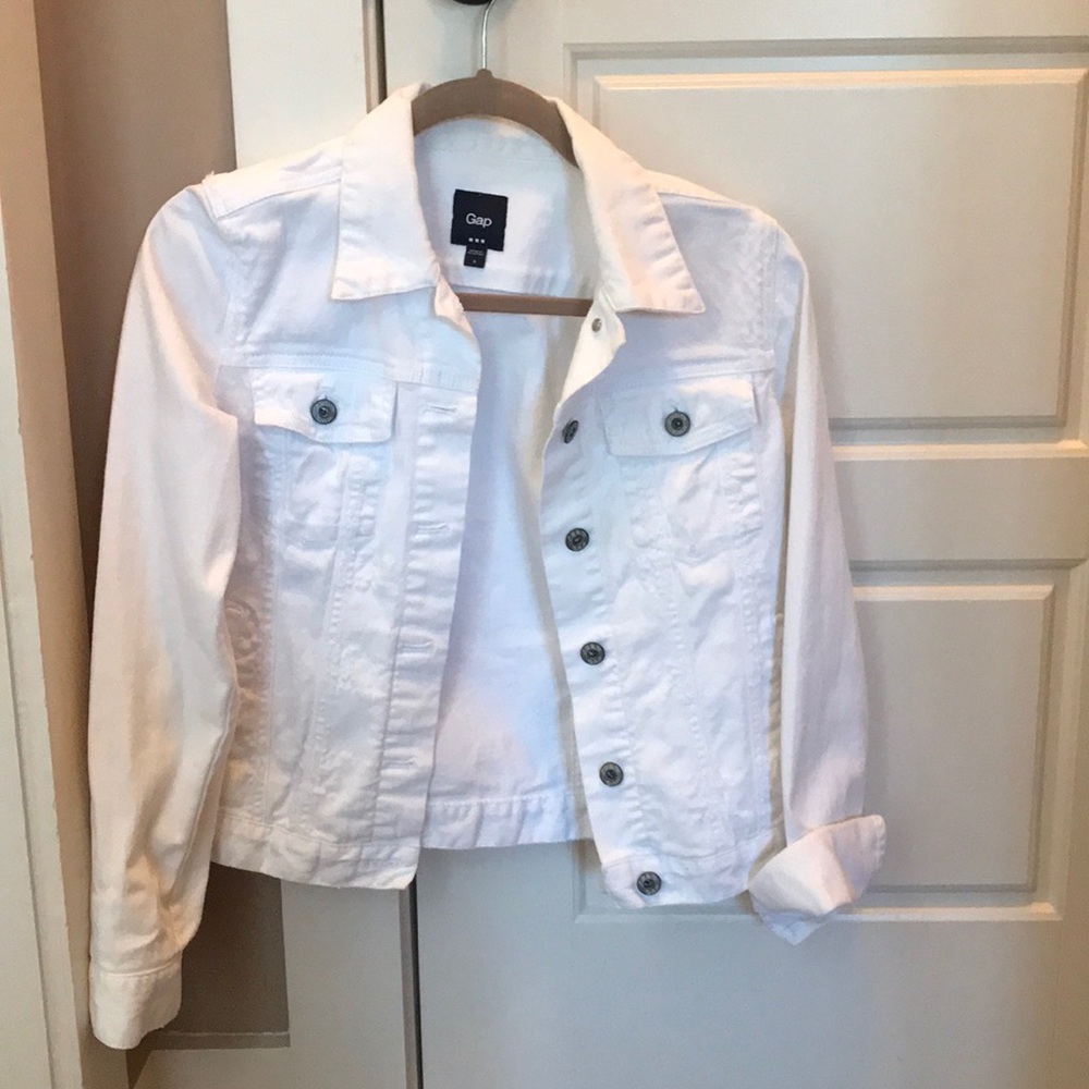 Gap White Denim Jacket size small